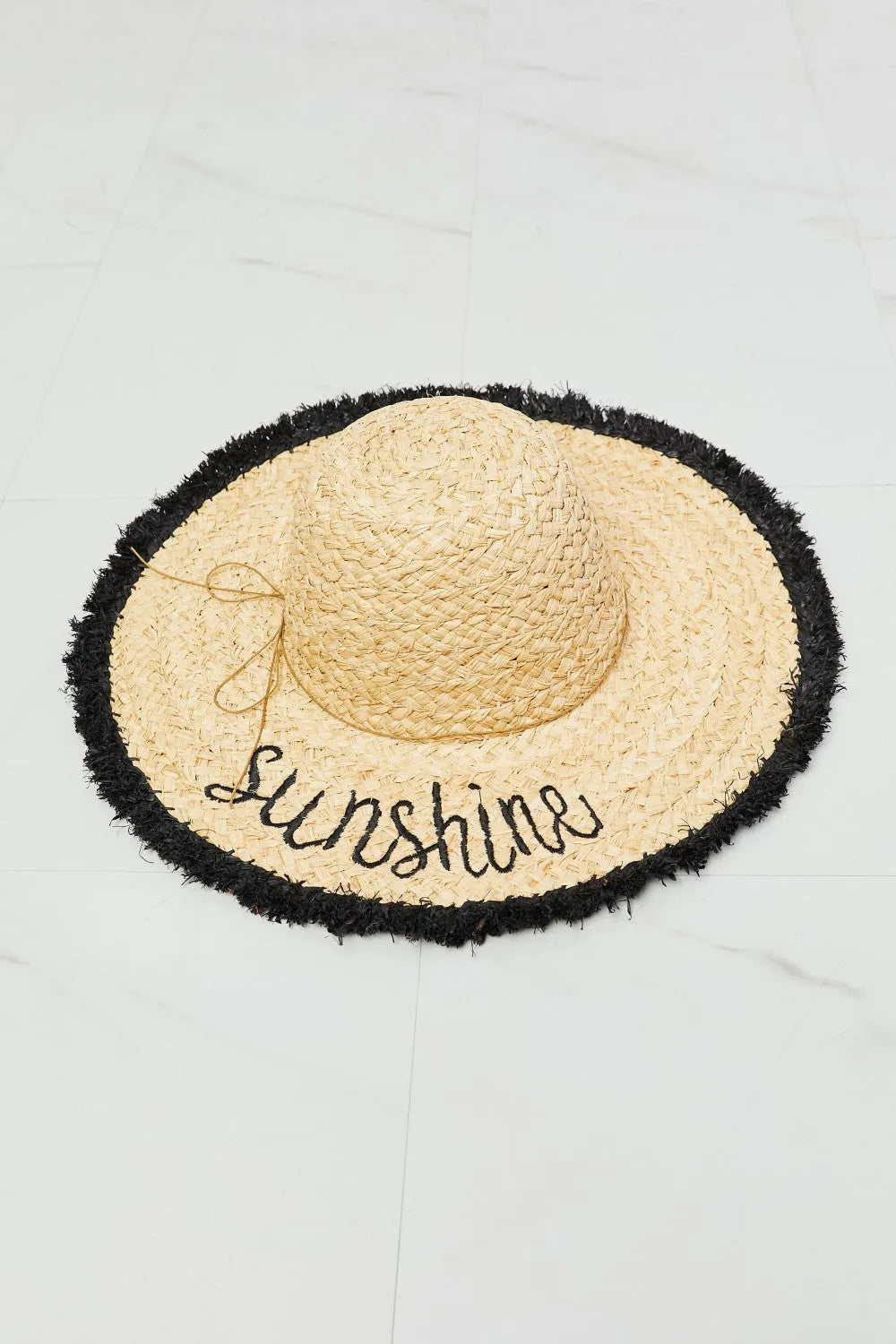 Fame Sunshine Straw Fringe Hat - Wellen Fashion