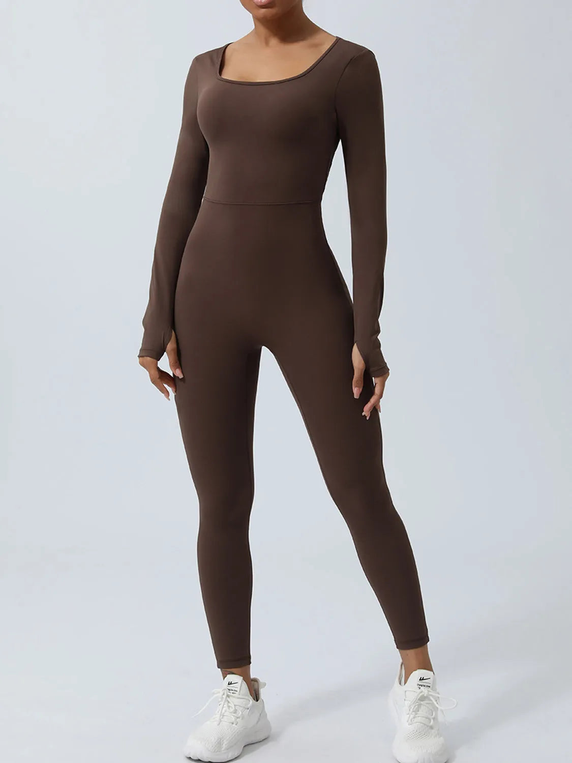 Twisted Backless Long Sleeve Jumpsuit - Wellen Fashion