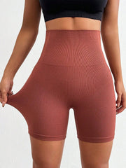 Seamless High Waist Active Shorts - Wellen Fashion