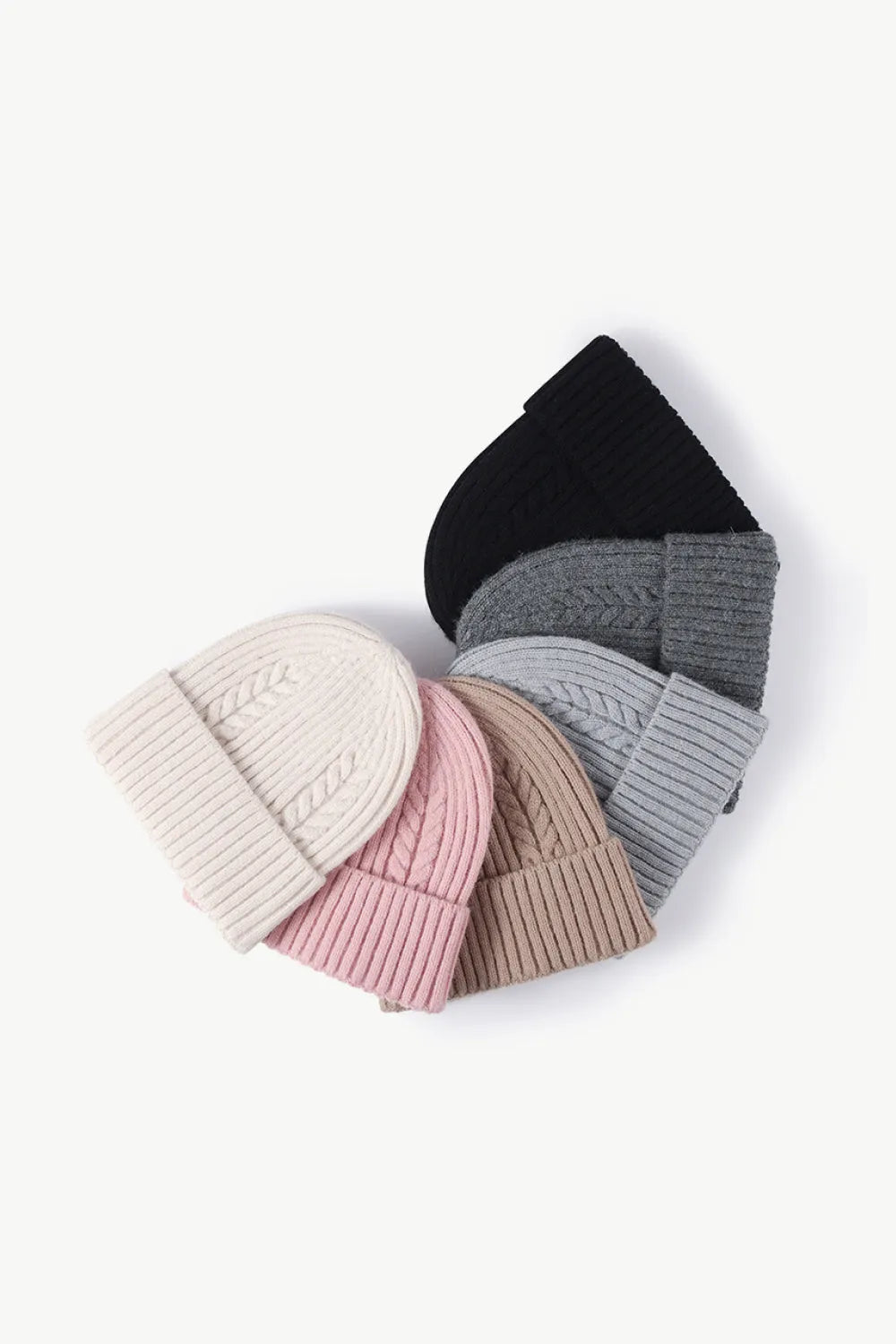 Cable-Knit Cuff Beanie - Wellen Fashion