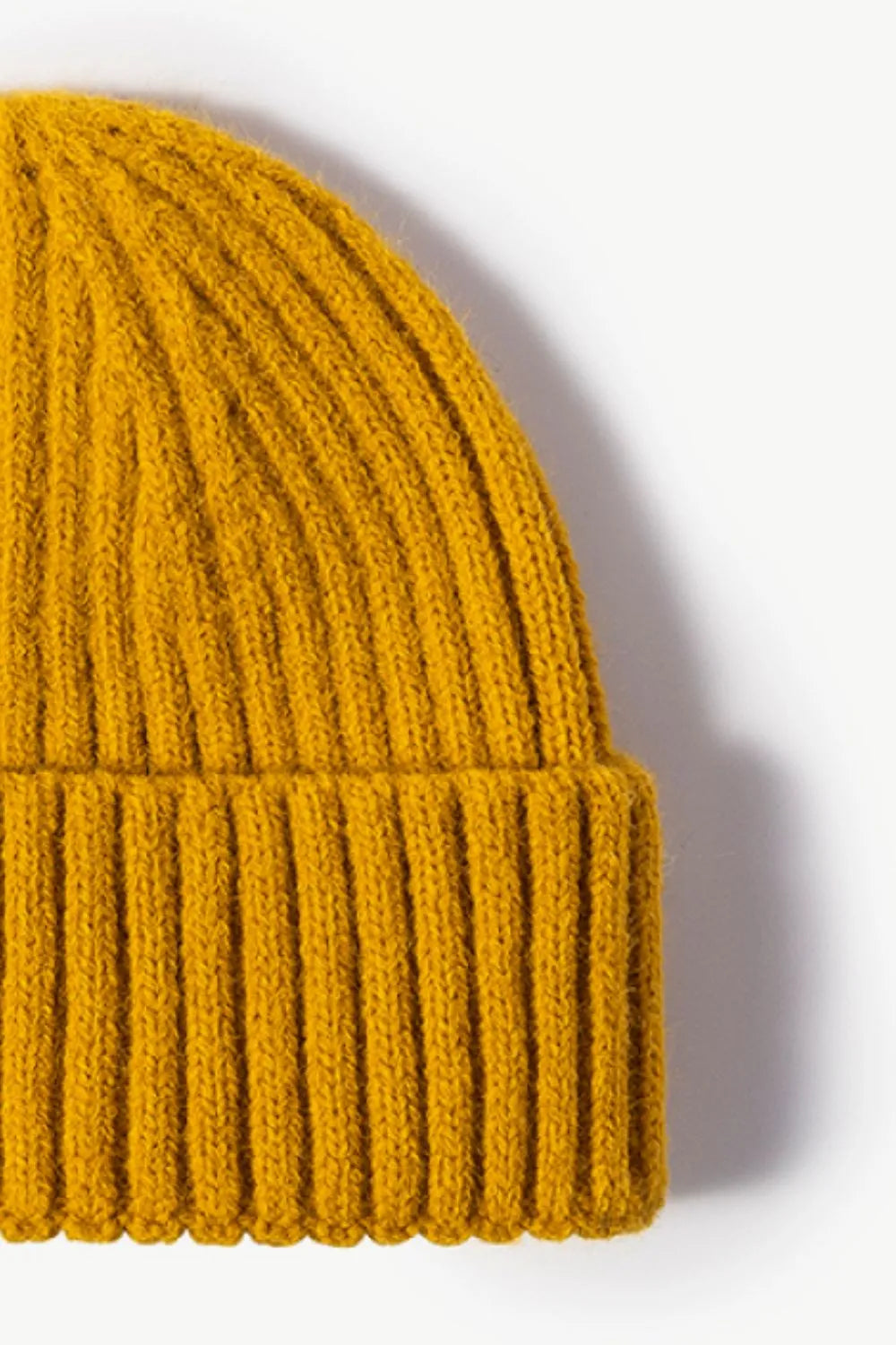 Rib-Knit Cuff Beanie - Wellen Fashion