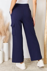 RISEN Drawstring Relaxed Cargo Wide Leg Pants - Wellen Fashion