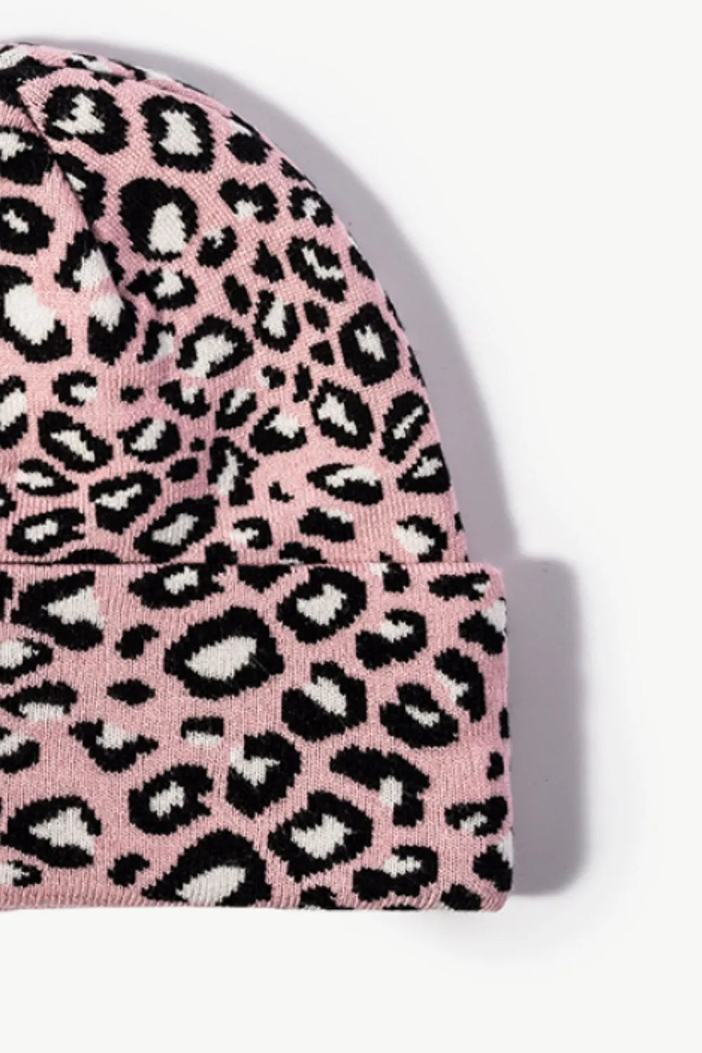 Leopard Pattern Cuffed Beanie - Wellen Fashion