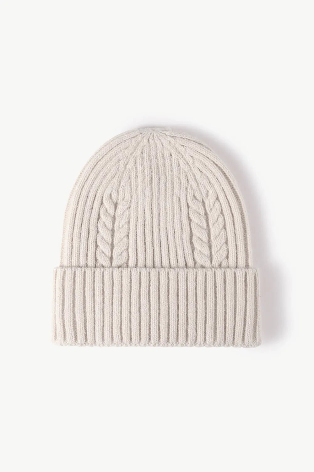 Cable-Knit Cuff Beanie - Wellen Fashion