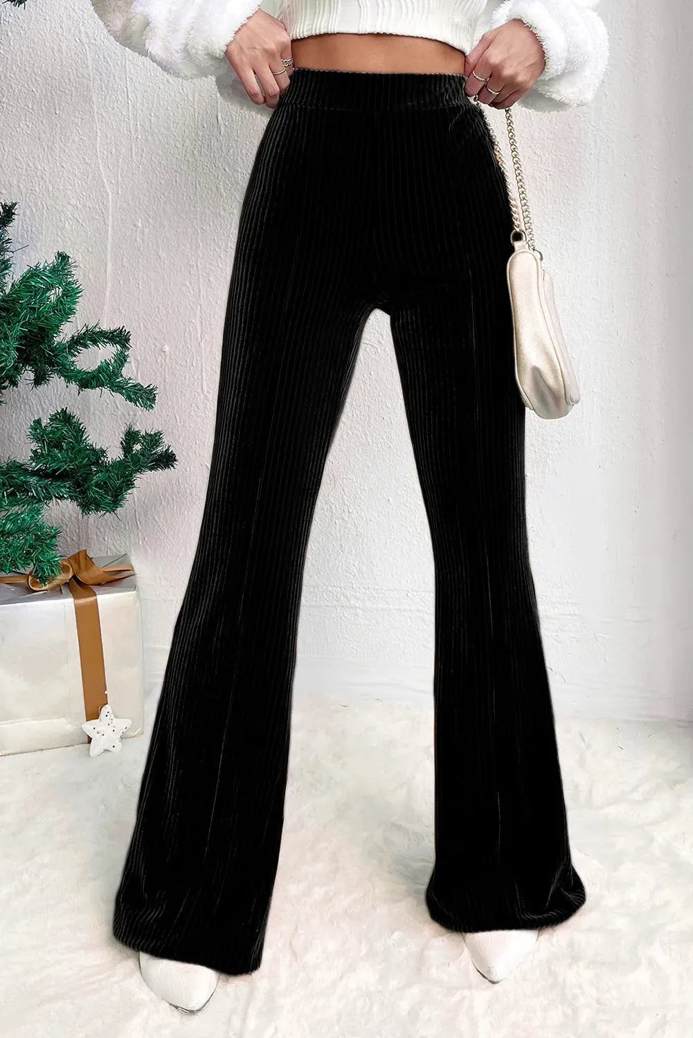 High Waist Bootcut Pants - Wellen Fashion