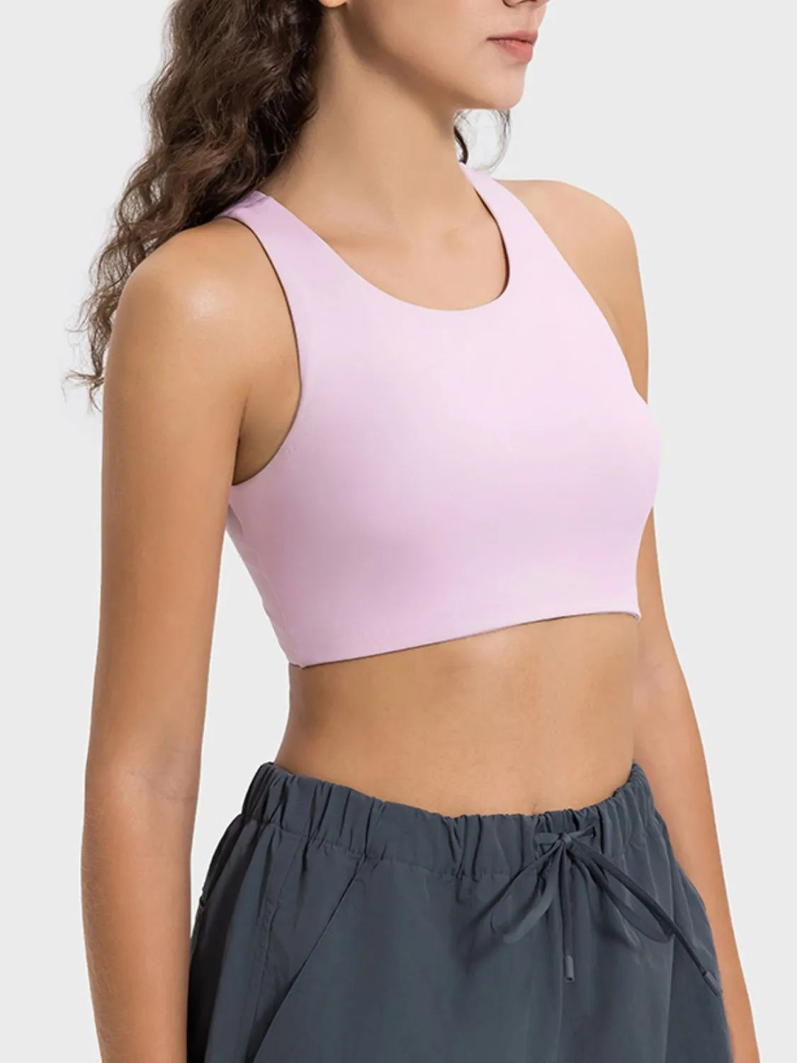 Millennia Cutout Round Neck Active Tank - Wellen Fashion