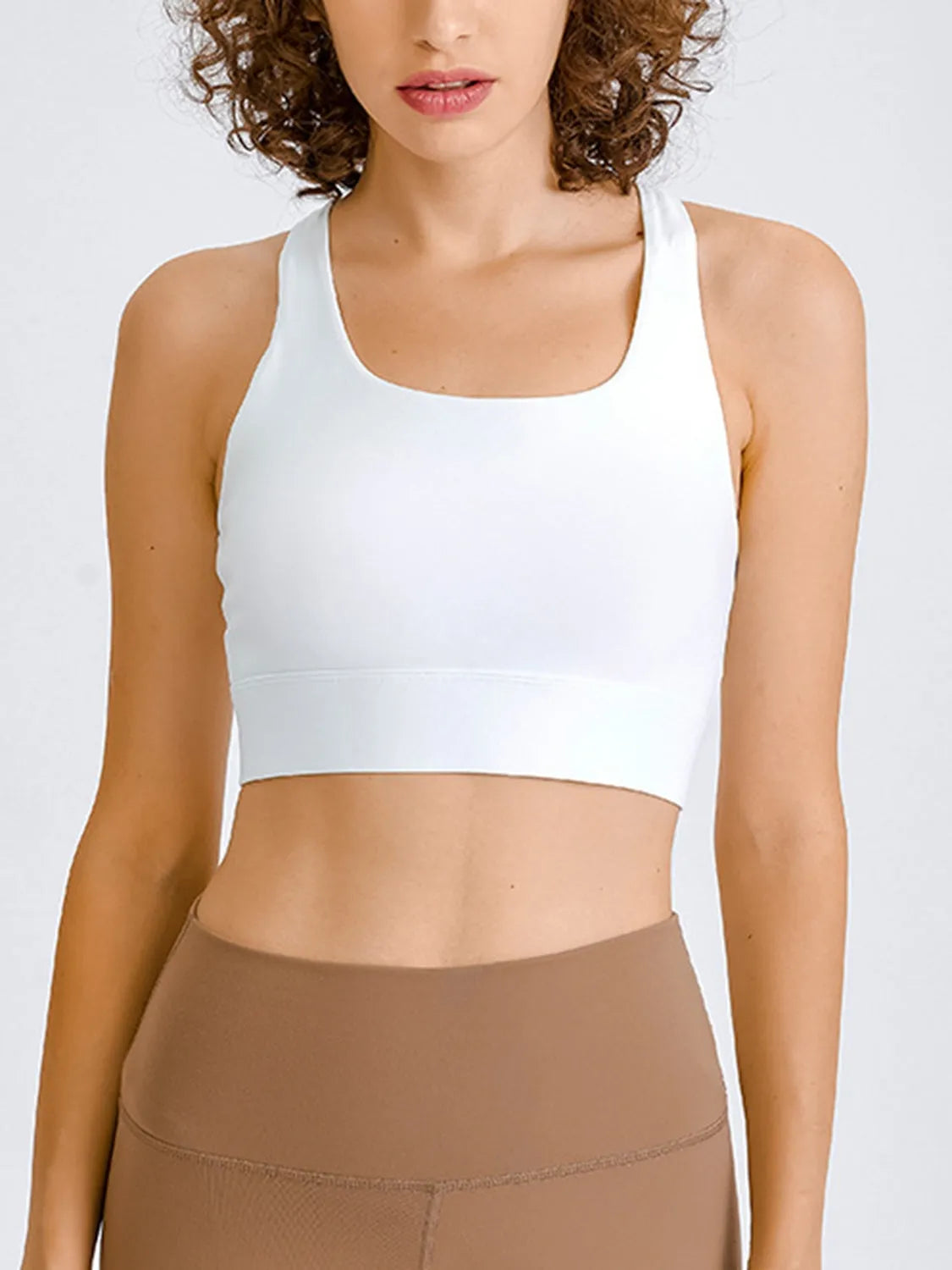 Millennia Double Take Square Neck Racerback Cropped Tank - Wellen Fashion