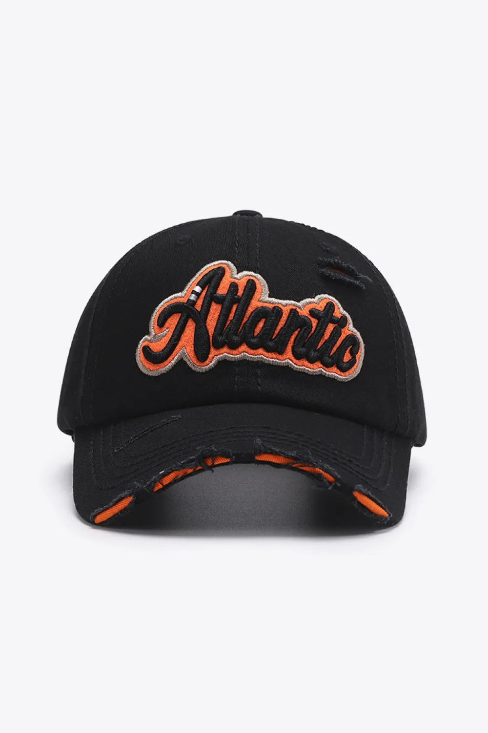 ATLANTIC Graphic Distressed Baseball Cap - Wellen Fashion