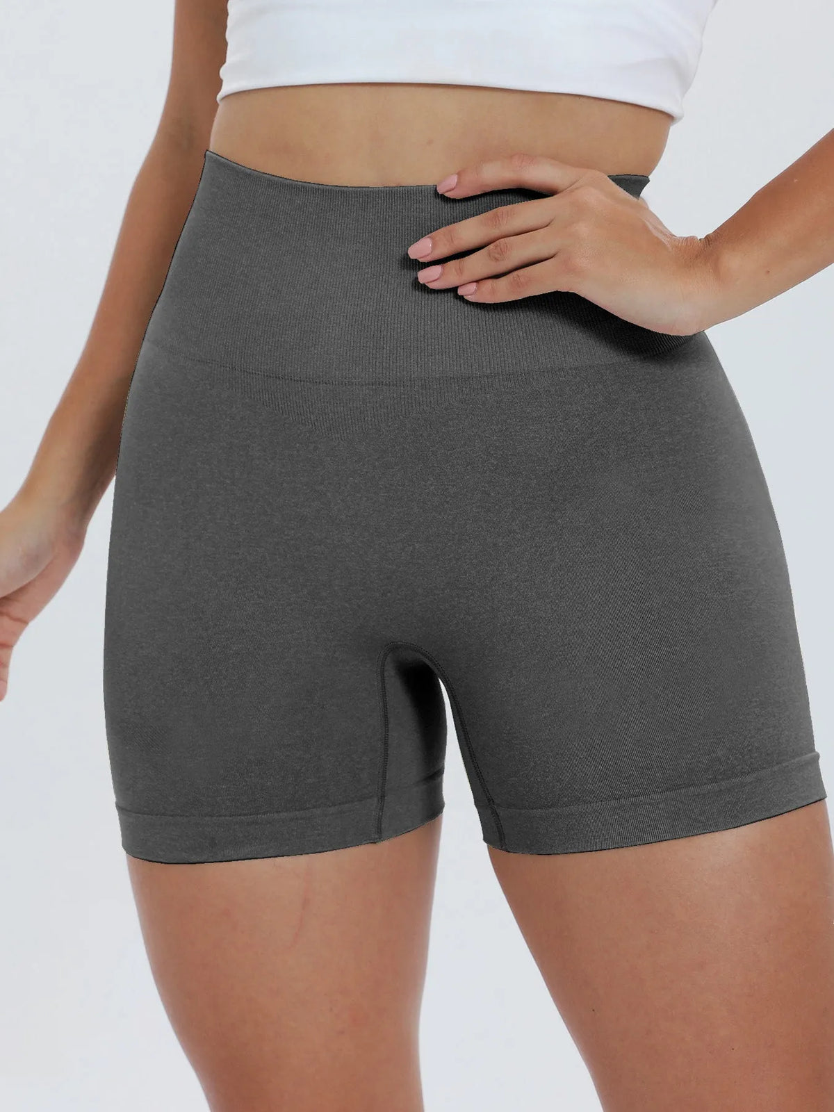 High Waist Active Shorts - Wellen Fashion