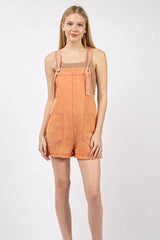 VERY J Washed Frayed Hem Denim Overall - Wellen Fashion