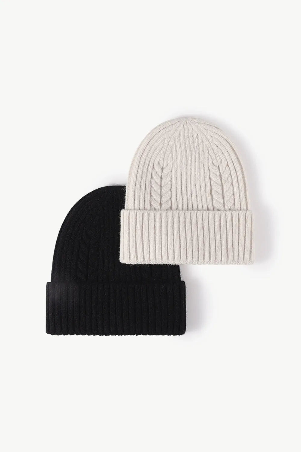 Cable-Knit Cuff Beanie - Wellen Fashion