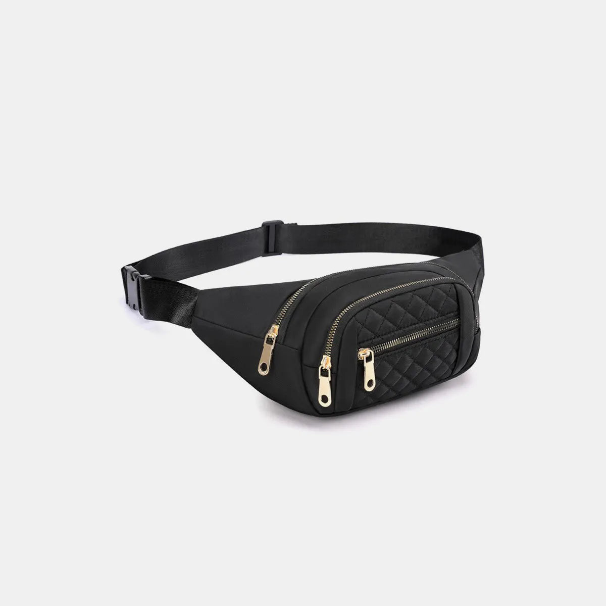 Zenana Quilted Multi Pocket Waist Belt Bag - Wellen Fashion