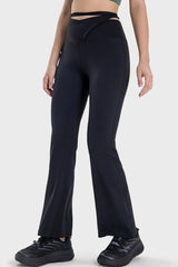 Millennia Tied Mid-Rise Waist Active Pants - Wellen Fashion