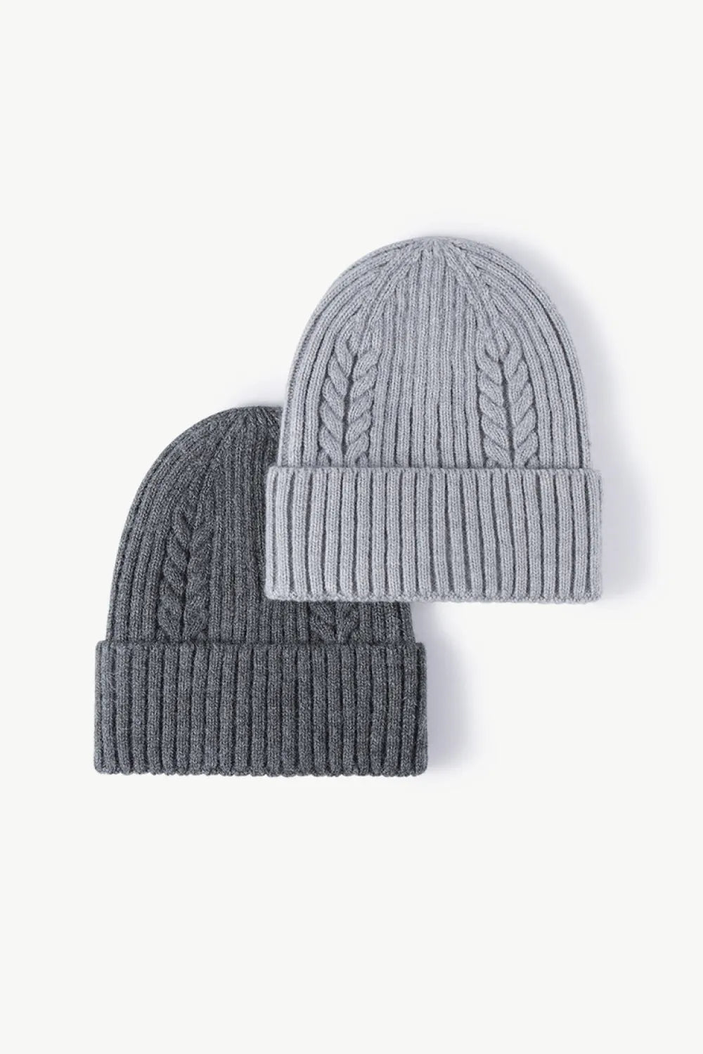 Cable-Knit Cuff Beanie - Wellen Fashion