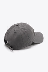 Distressed Adjustable Baseball Cap - Wellen Fashion