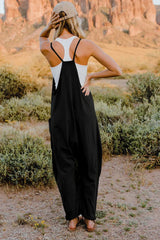 Double Take Full Size V-Neck Sleeveless Jumpsuit with Pockets - Wellen Fashion