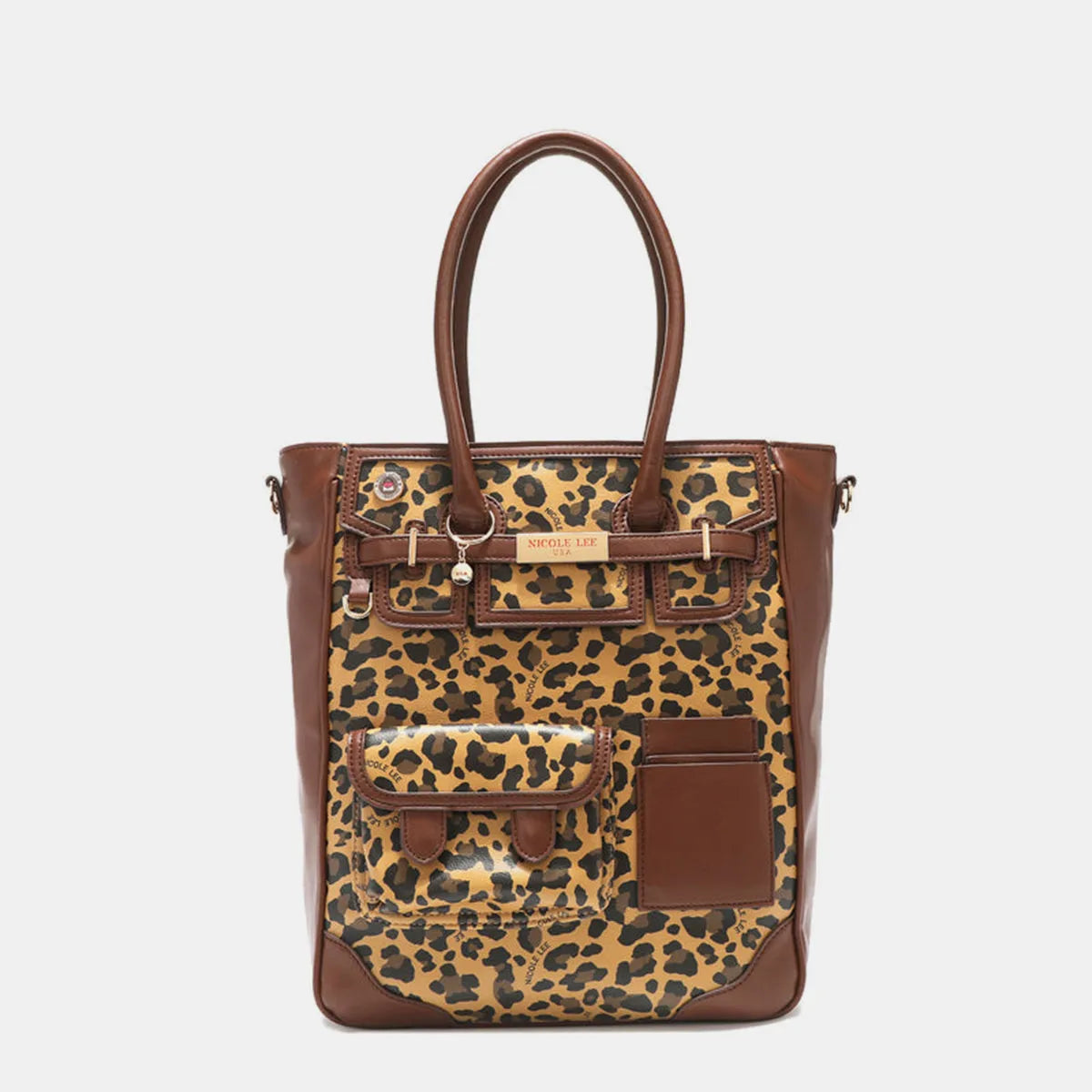 Nicole Lee USA Leopard Large Tote Bag - Wellen Fashion