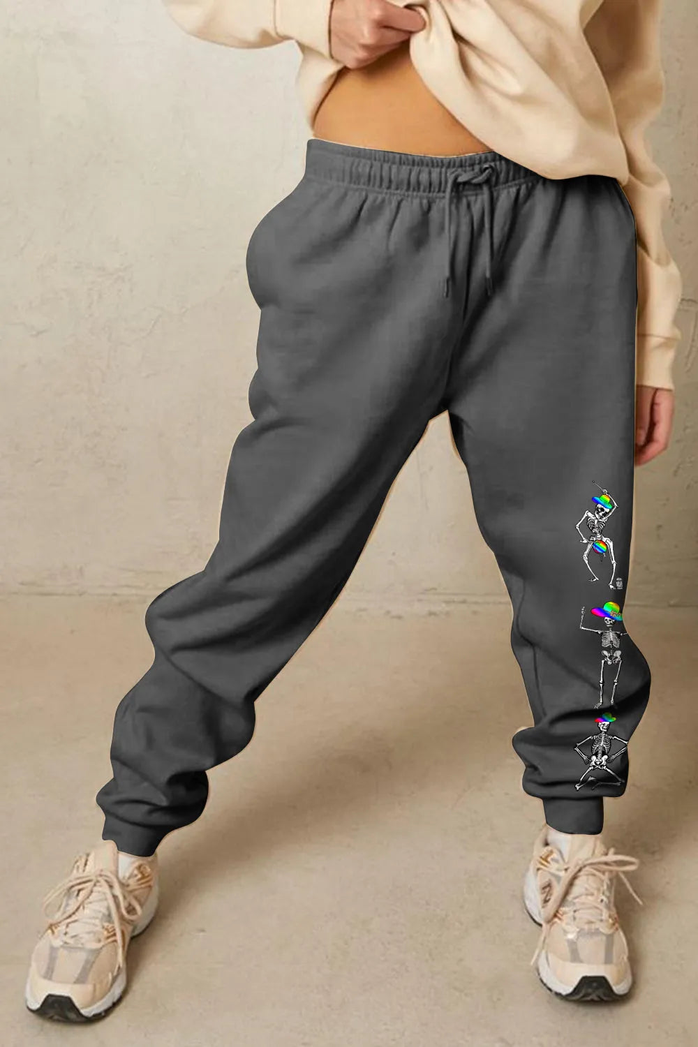 Simply Love Full Size SKELETON Graphic Sweatpants - Wellen Fashion