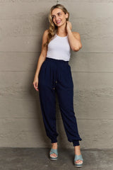 Tied Long Joggers with Pockets - Wellen Fashion