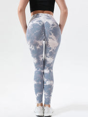 Tie-Dye High Waist Active Leggings - Wellen Fashion