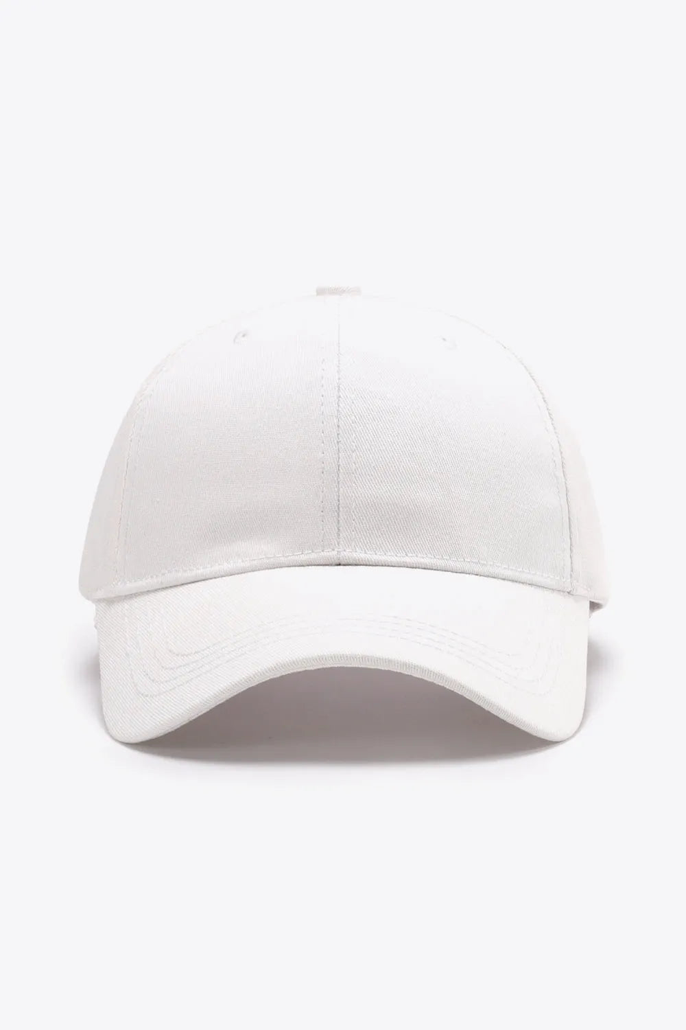 Plain Adjustable Cotton Baseball Cap - Wellen Fashion