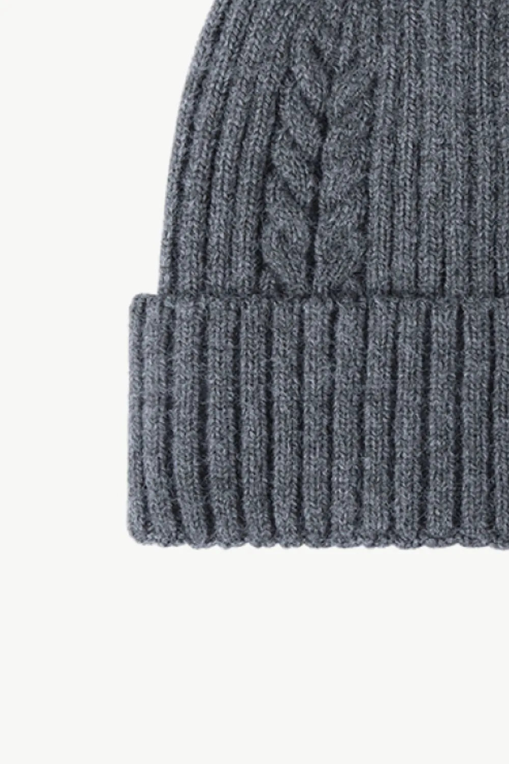 Cable-Knit Cuff Beanie - Wellen Fashion