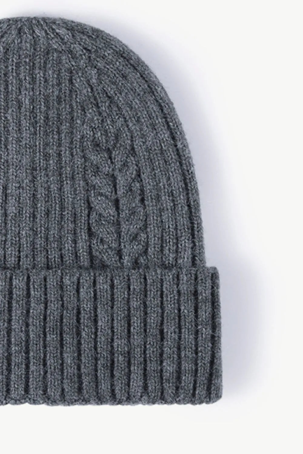 Cable-Knit Cuff Beanie - Wellen Fashion