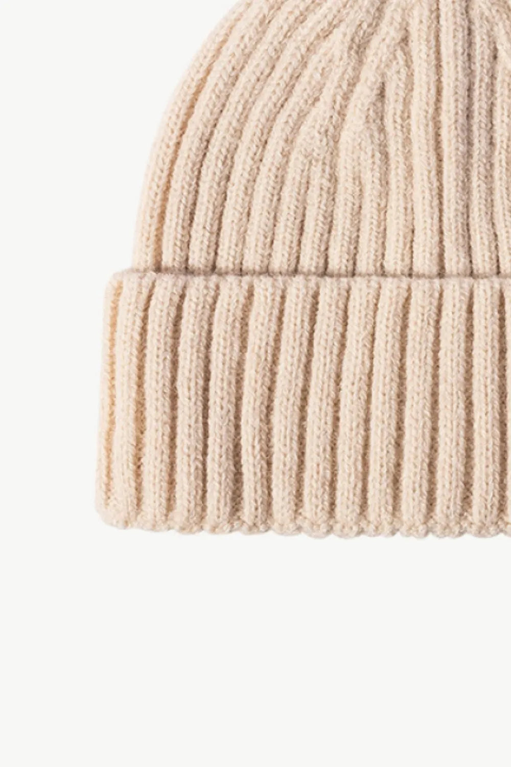 Rib-Knit Cuff Beanie - Wellen Fashion