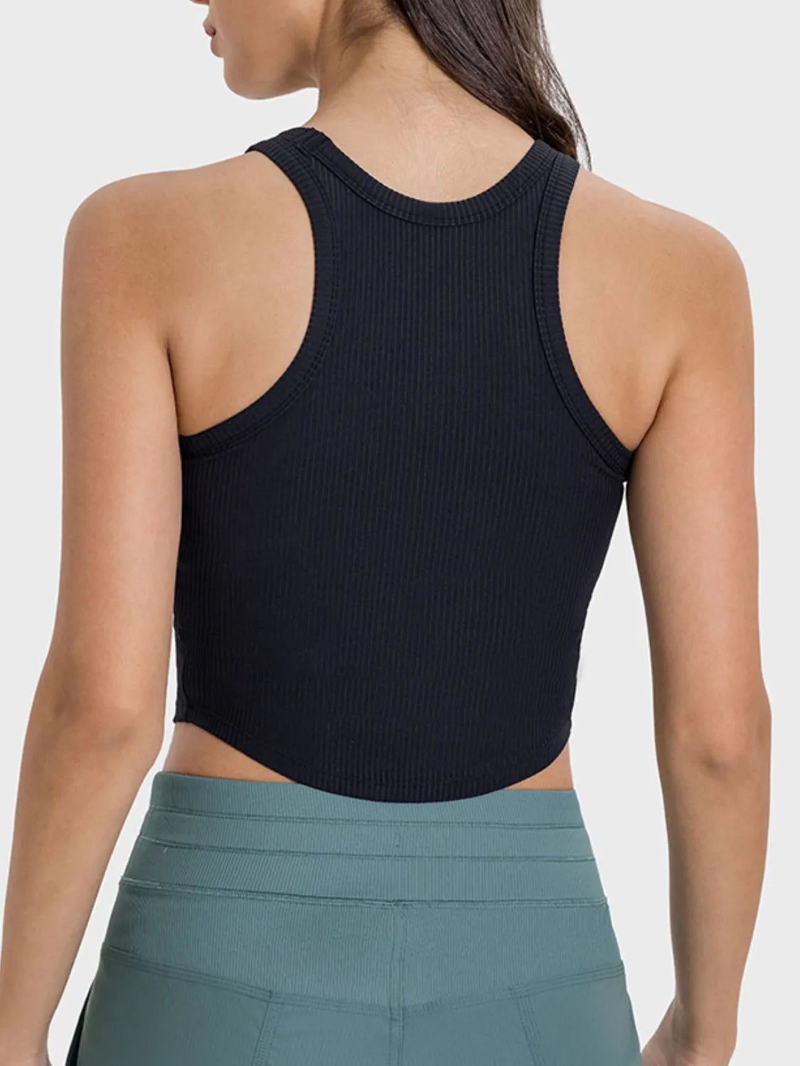 Millennia Round Neck Racerback Active Tank - Wellen Fashion