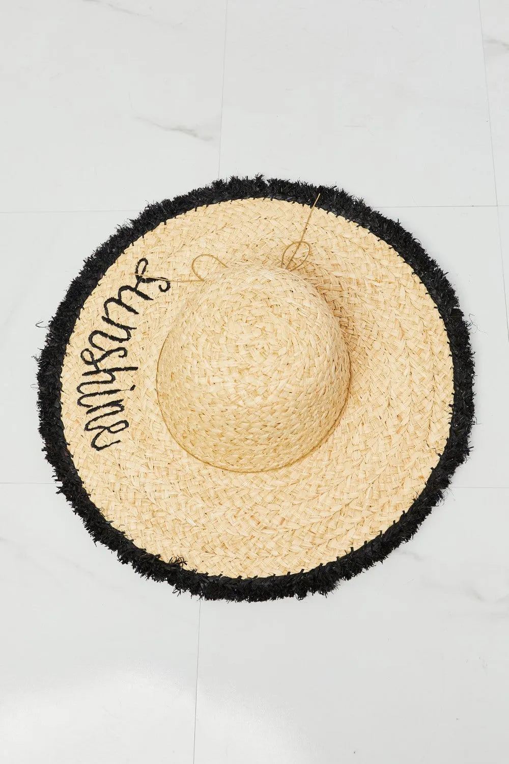 Fame Sunshine Straw Fringe Hat - Wellen Fashion