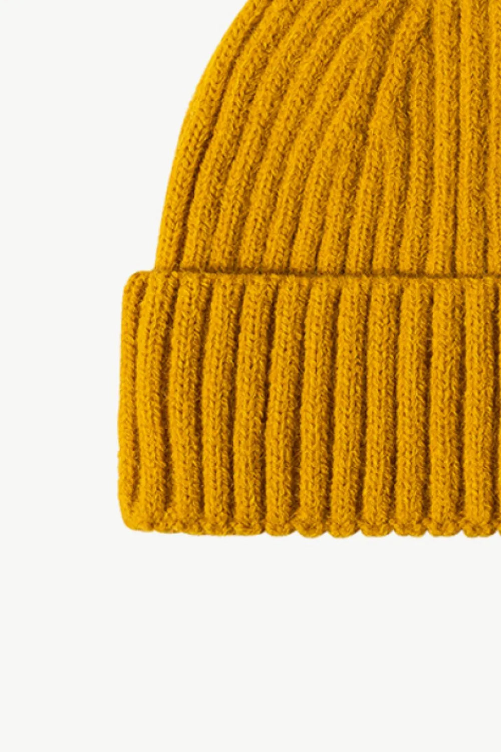 Rib-Knit Cuff Beanie - Wellen Fashion