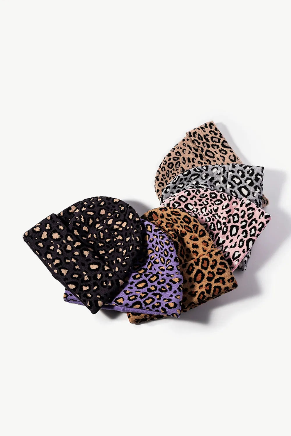 Leopard Pattern Cuffed Beanie - Wellen Fashion