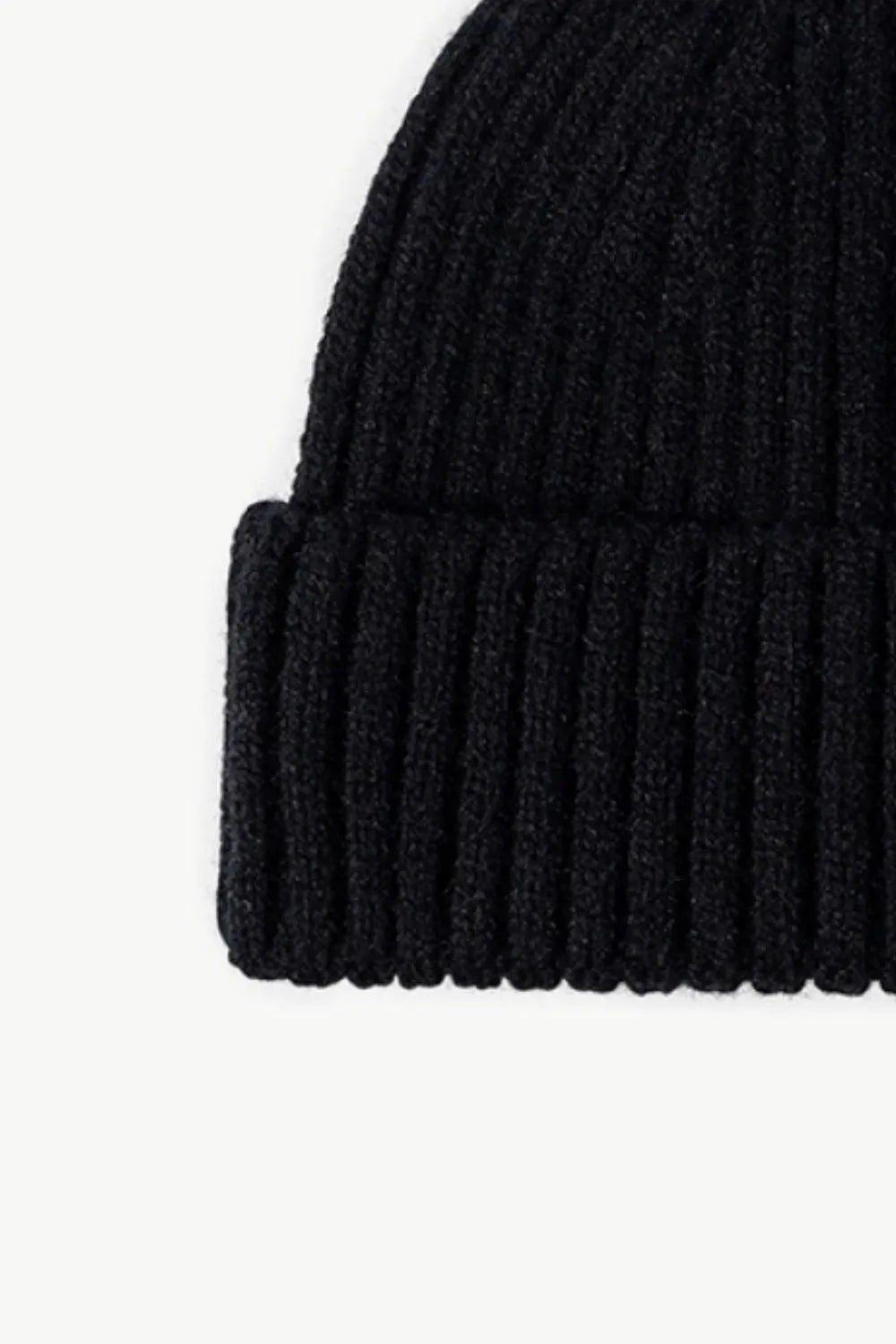 Rib-Knit Cuff Beanie - Wellen Fashion