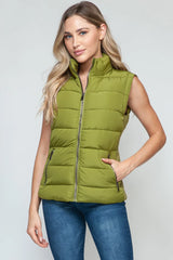 Snobbish Zip Up Turtleneck Vest with Pockets - Wellen Fashion