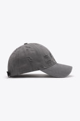 Distressed Adjustable Baseball Cap - Wellen Fashion