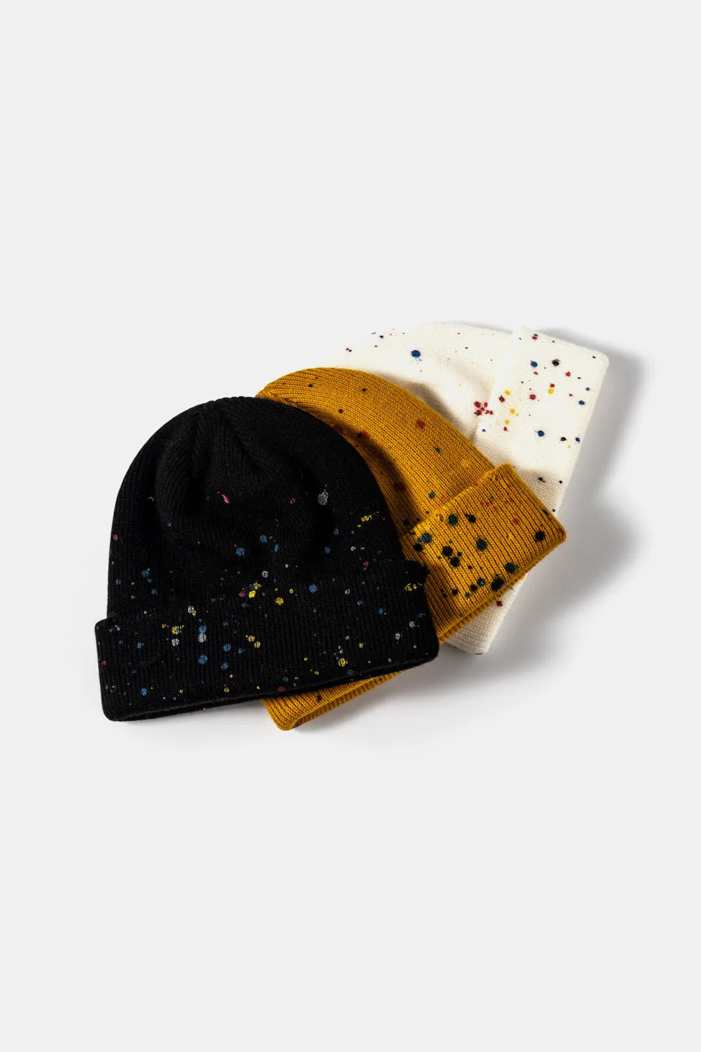 Confetti Rib-Knit Cuff Beanie - Wellen Fashion