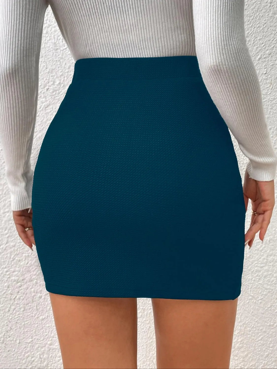 Honey Ruched Elastic Waist Skirt - Wellen Fashion