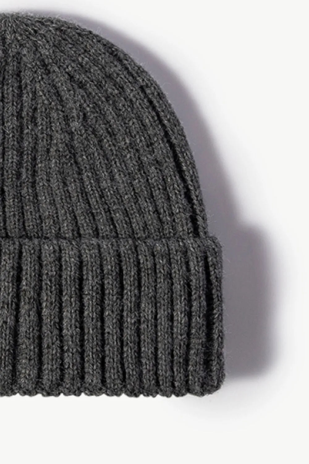 Rib-Knit Cuff Beanie - Wellen Fashion