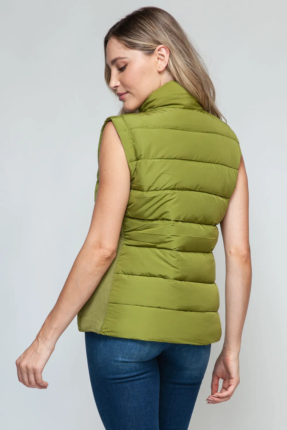 Snobbish Zip Up Turtleneck Vest with Pockets - Wellen Fashion