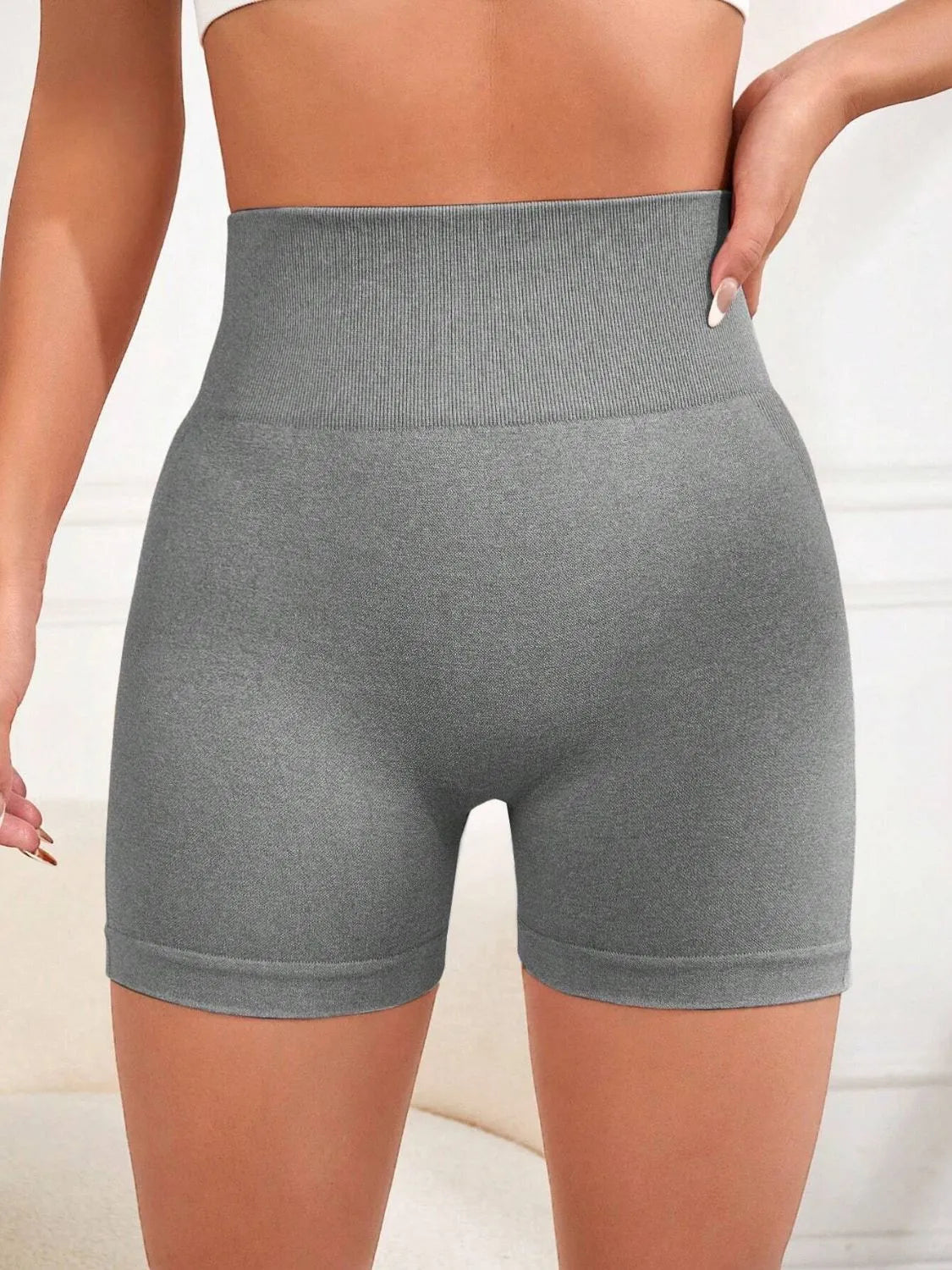 High Waist Active Shorts - Wellen Fashion