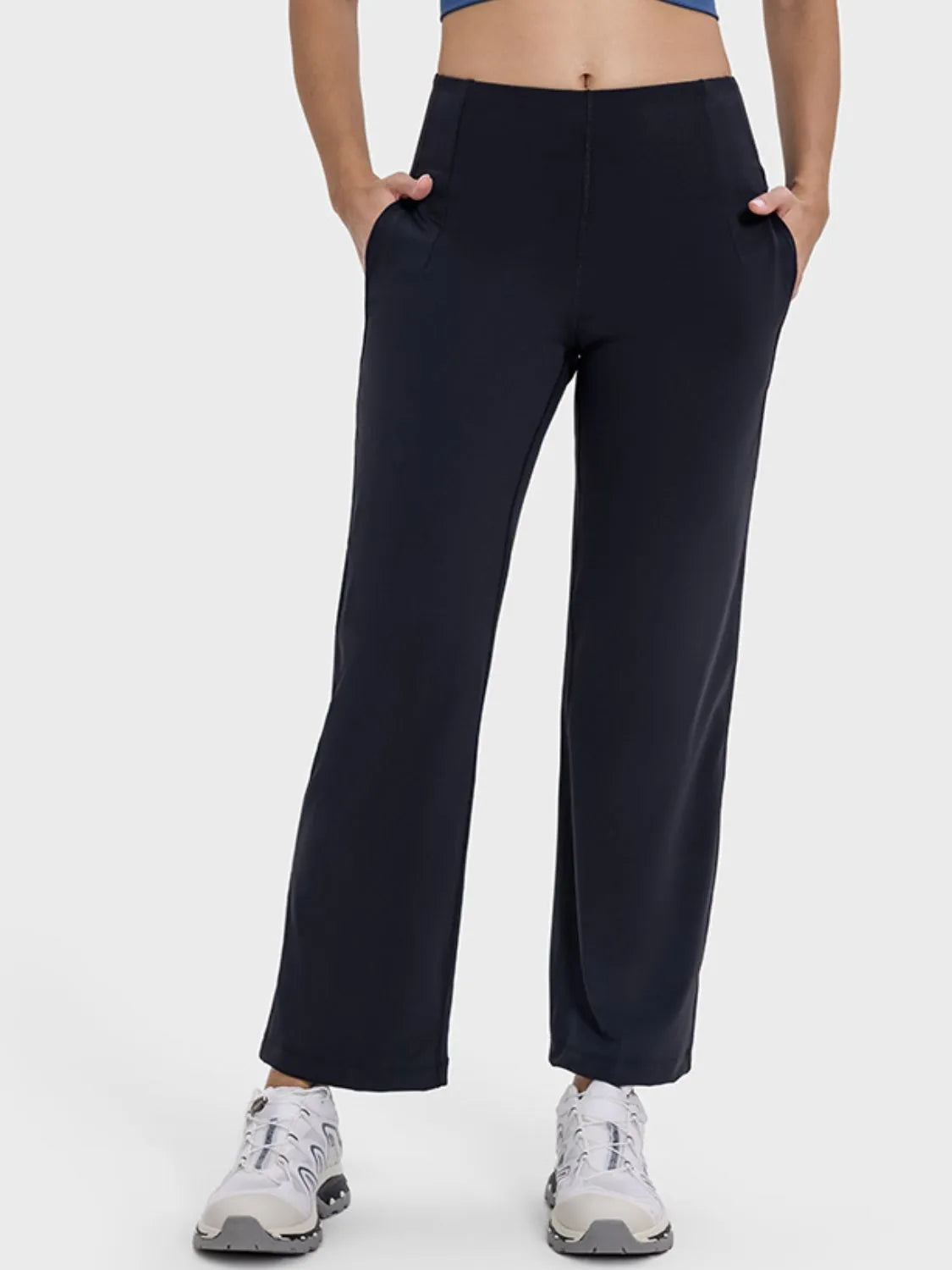 Millennia Pocketed High Waist Active Pants - Wellen Fashion