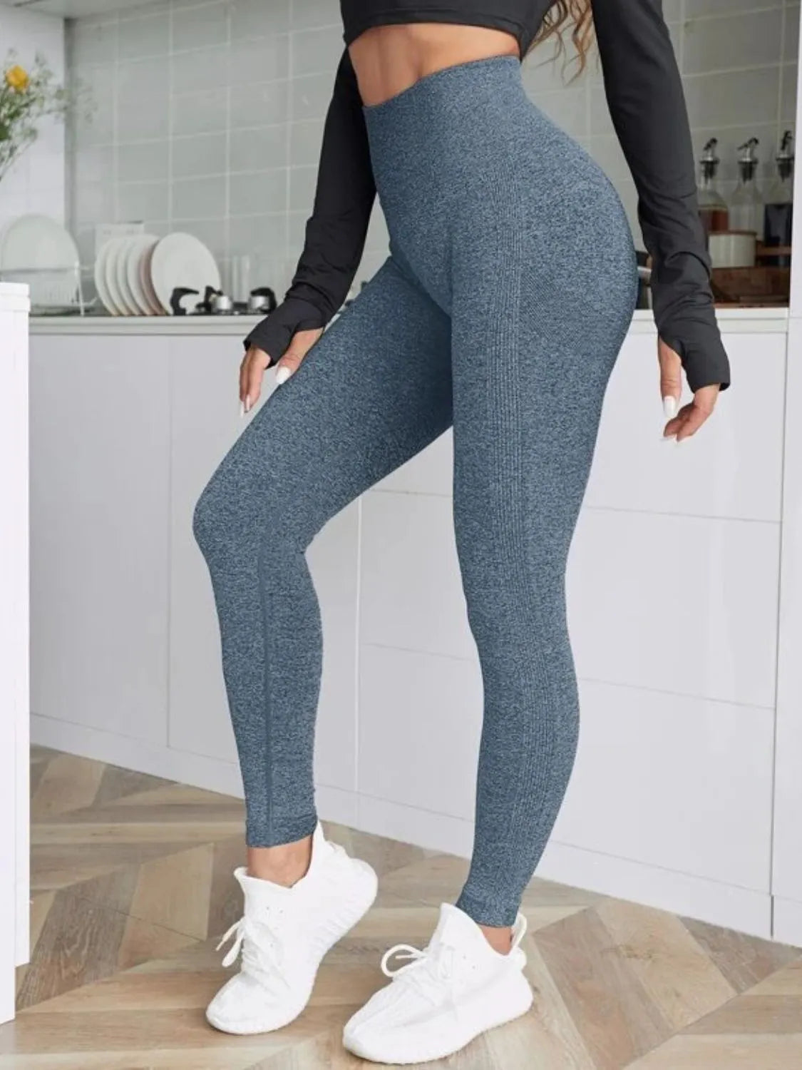 High Waist Active Leggings - Wellen Fashion