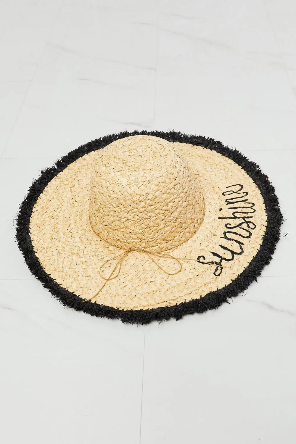 Fame Sunshine Straw Fringe Hat - Wellen Fashion