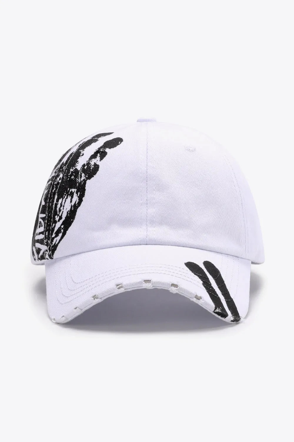 VIBRA Graphic Distressed Adjustable Baseball Cap - Wellen Fashion