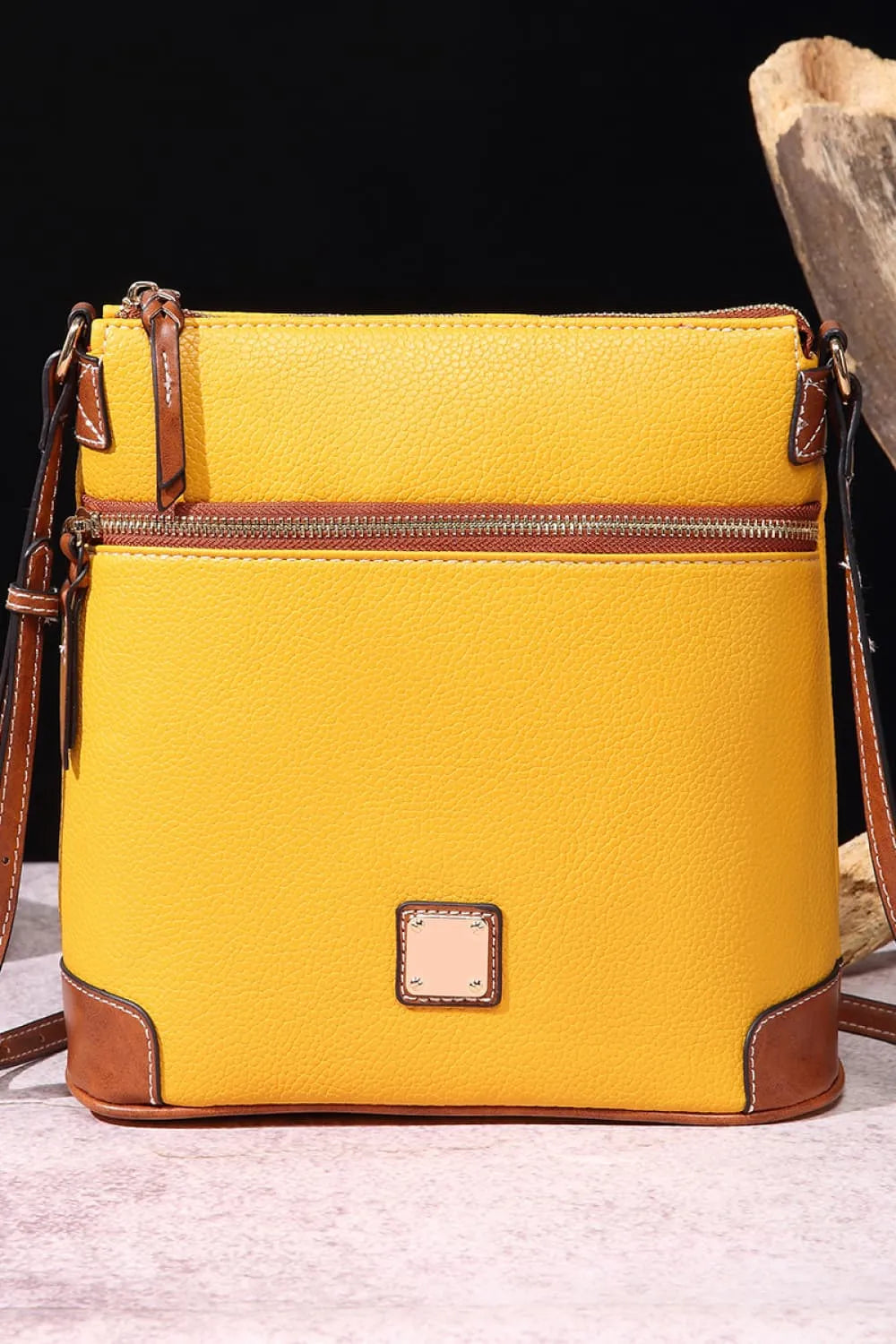 PU Leather Crossbody Bag - Wellen Fashion