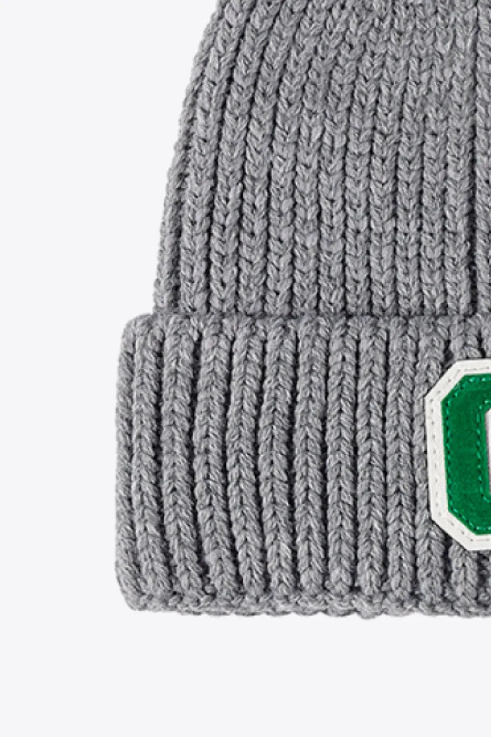 Letter C Patch Cuffed Beanie - Wellen Fashion