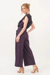 And The Why Laced Surplice Tie Waist Jumpsuit - Wellen Fashion