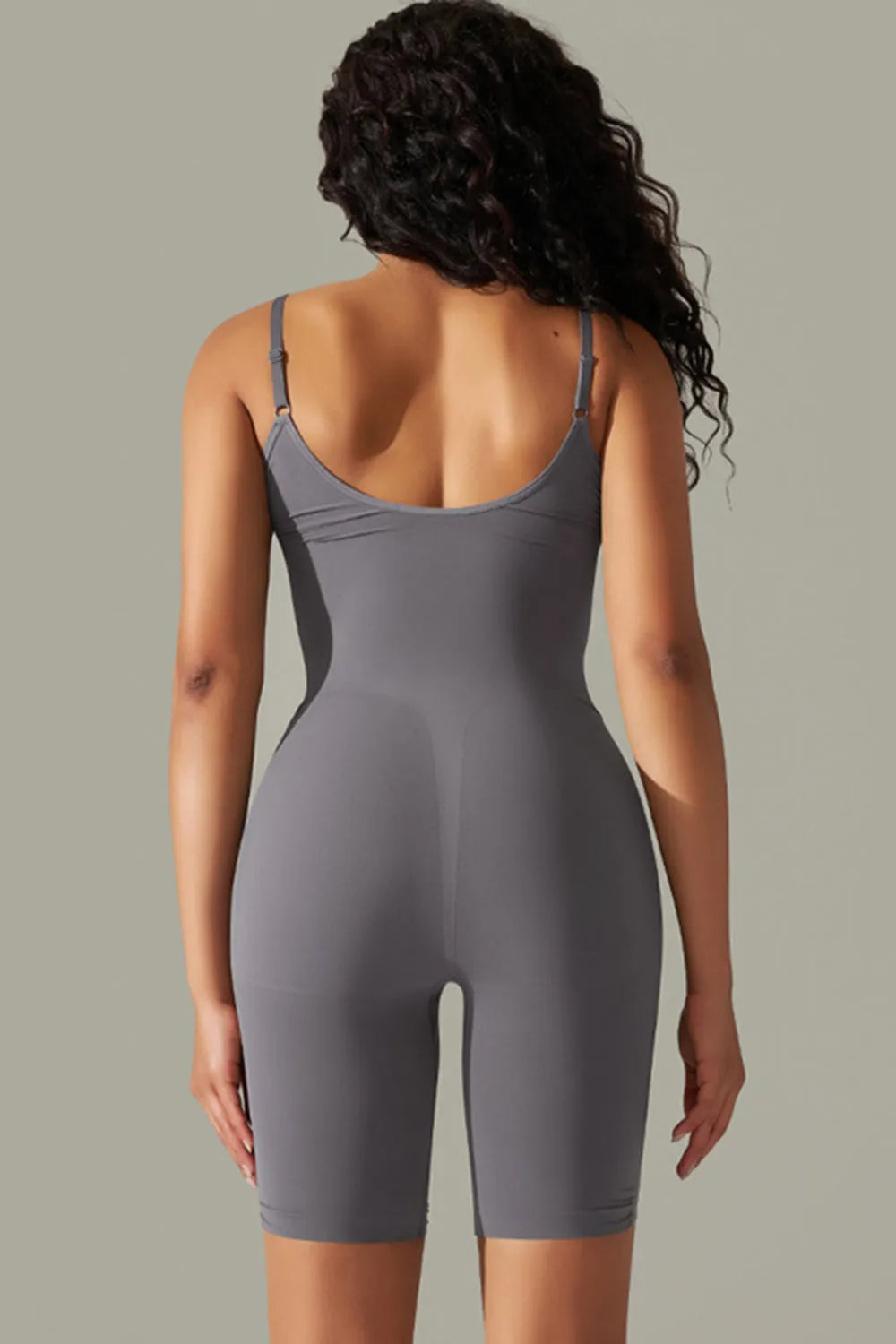 Spaghetti Strap Active Romper - Wellen Fashion