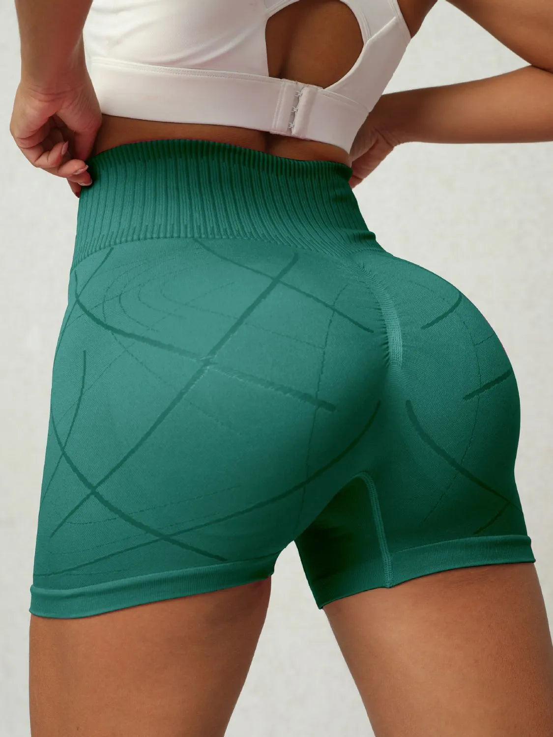 High Waist Active Shorts - Wellen Fashion