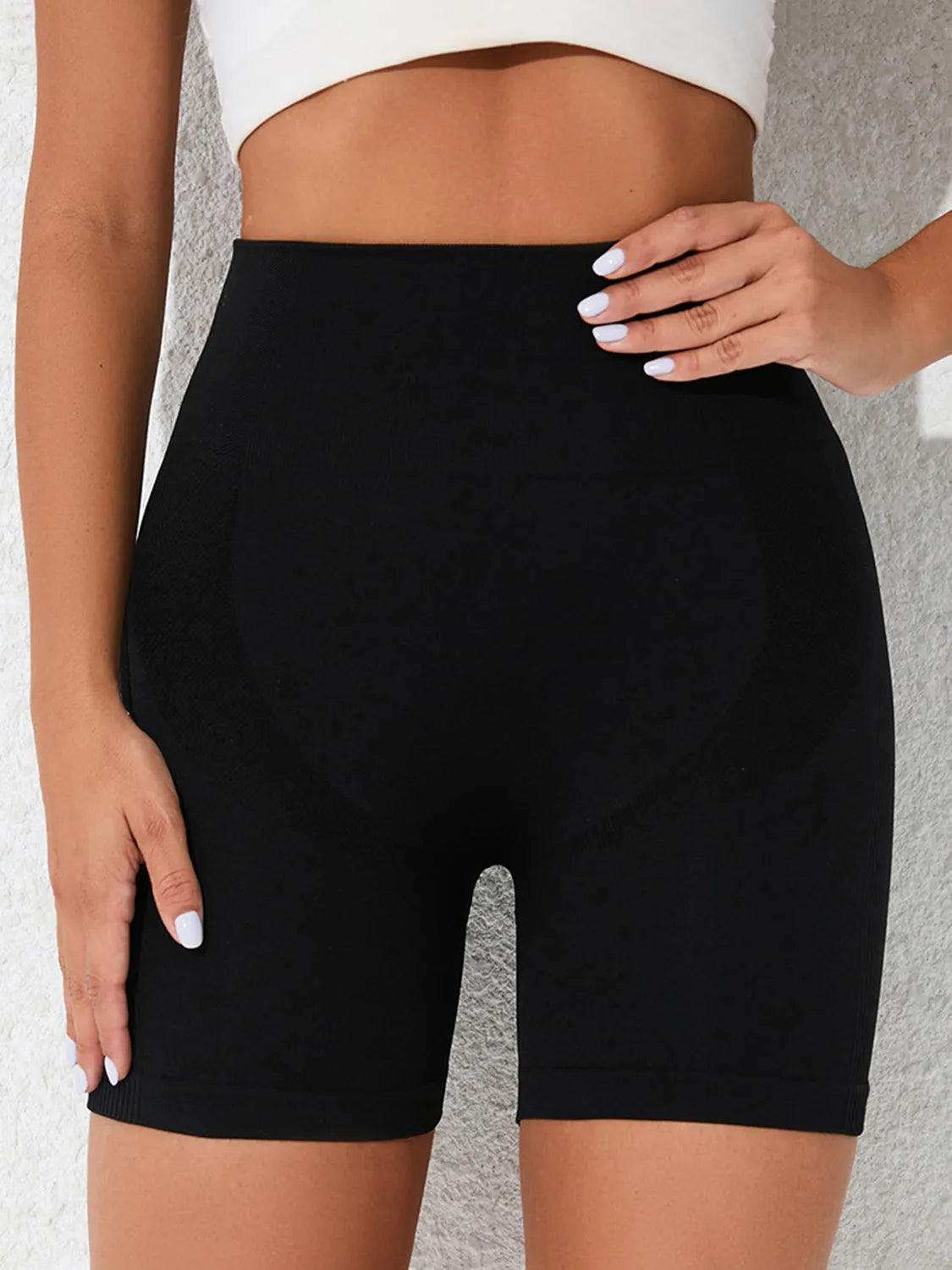 High Waist Active Shorts - Wellen Fashion